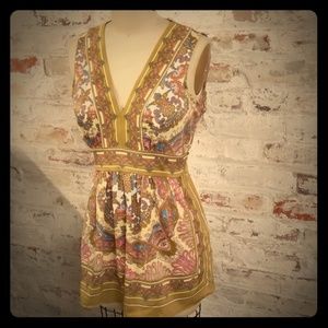 Nicole by Nicole Miller Boho Paisley Blouse